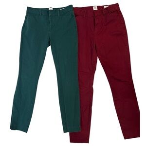 Women’s GAP '0 emerald green and Burgundy Pants